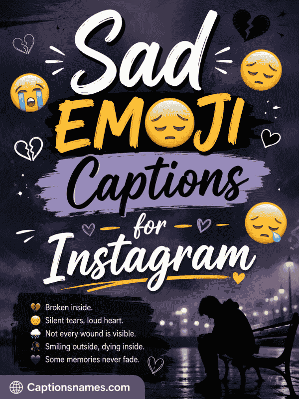 Sad Emoji Captions for Instagram