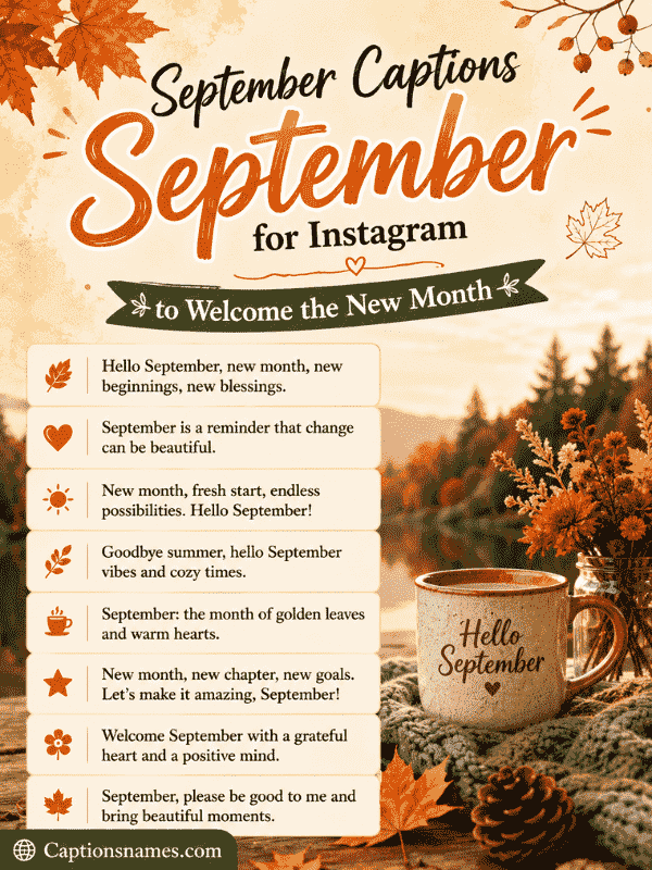 September Captions for Instagram to Welcome the New Month
