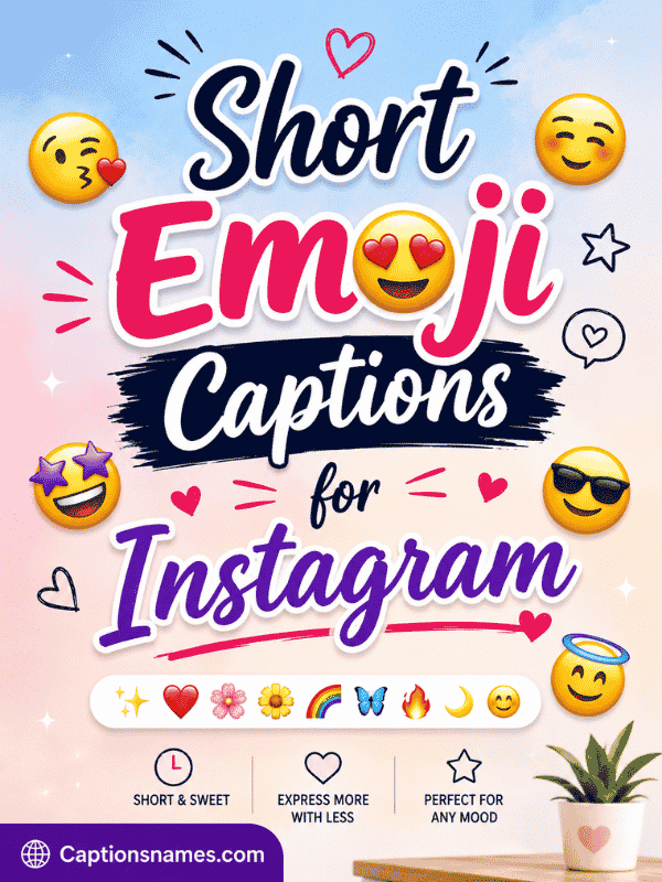 Short Emoji Captions for Instagram