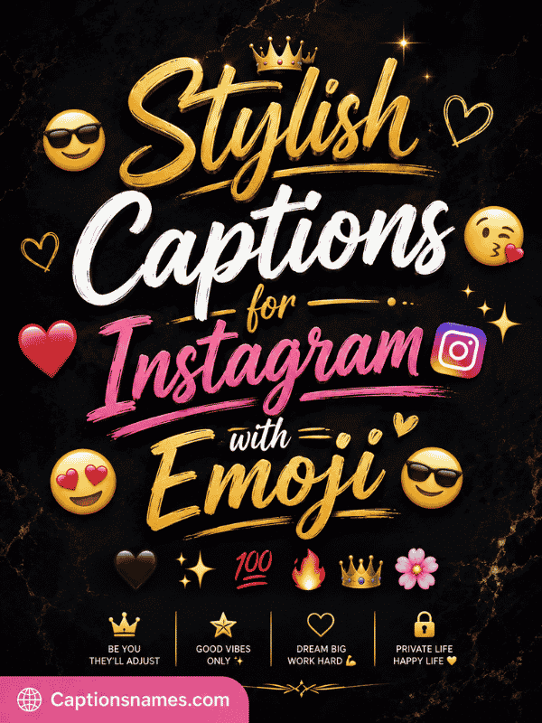 Stylish Captions for Instagram with Emoji