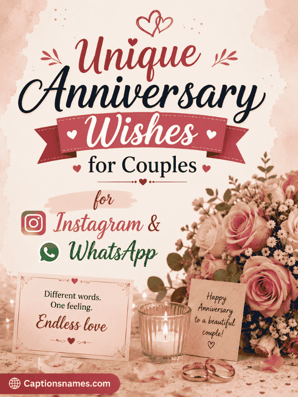 Unique Anniversary Wishes for Couples for Instagram & WhatsApp