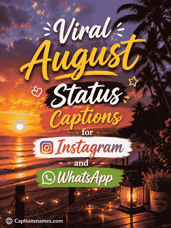 Viral August Status Captions for Instagram and WhatsApp