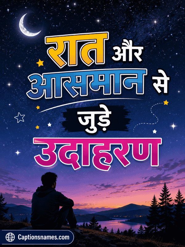रात और आसमान से जुड़े उदाहरण