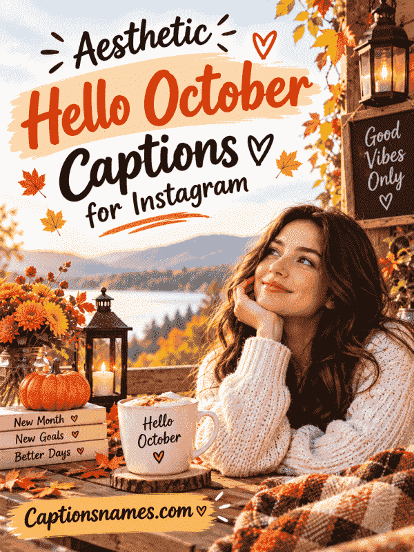 Aesthetic Hello October Captions for Instagram