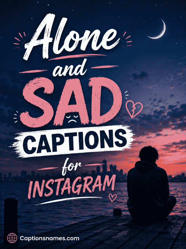 Alone and Sad Captions for Instagram