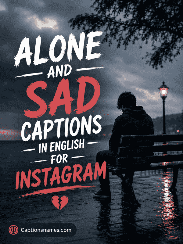 Alone and Sad Captions in English for Instagram