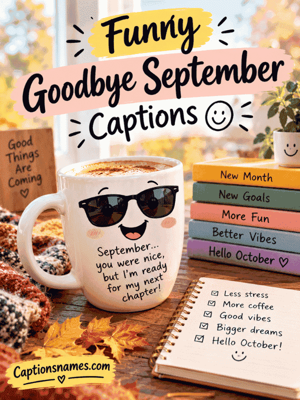 Funny Goodbye September Captions