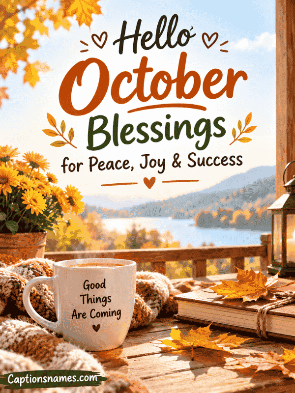 Hello October Blessings for Peace, Joy & Success