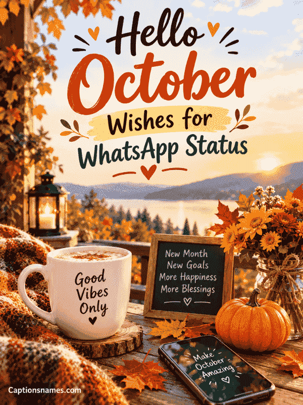 Hello October Wishes for WhatsApp Status