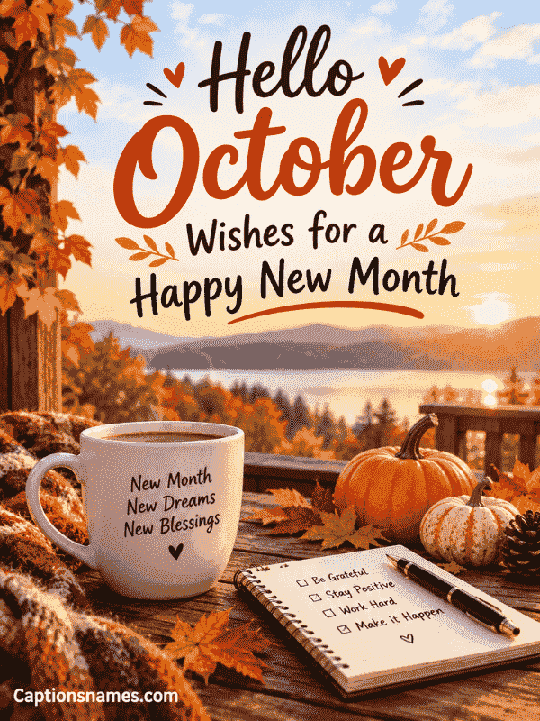 Hello October Wishes for a Happy New Month
