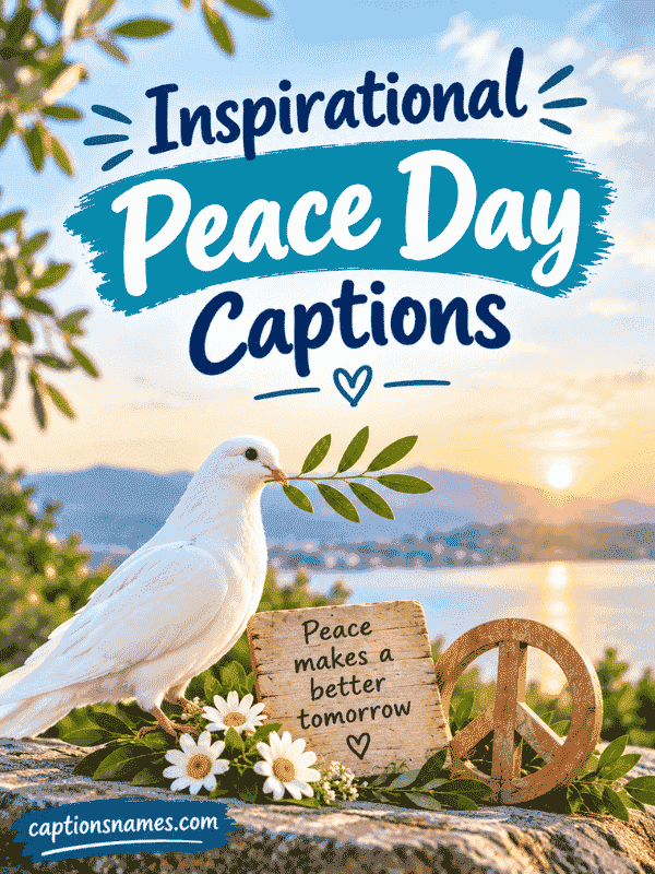 Inspirational Peace Day Captions