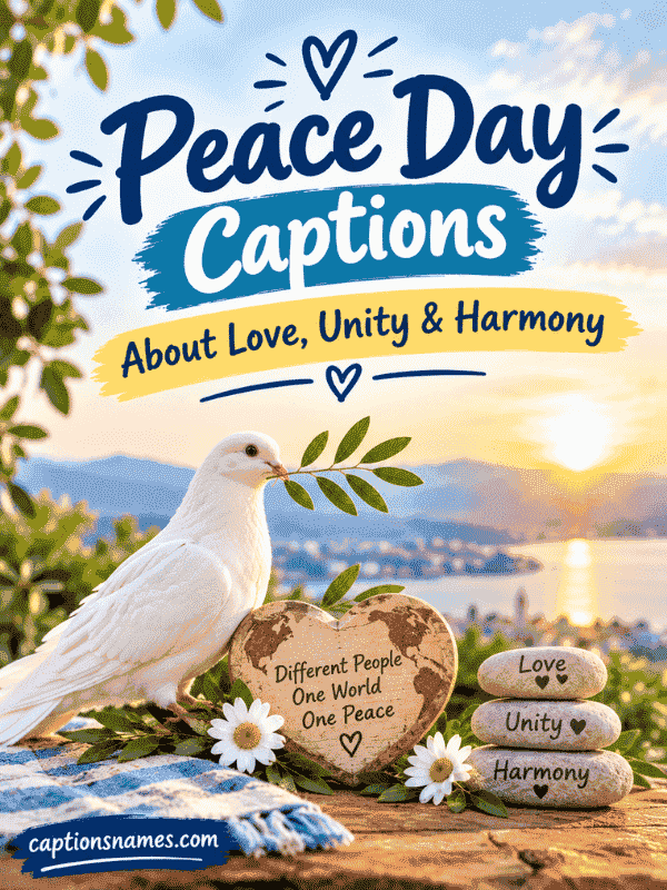 Peace Day Captions About Love, Unity & Harmony