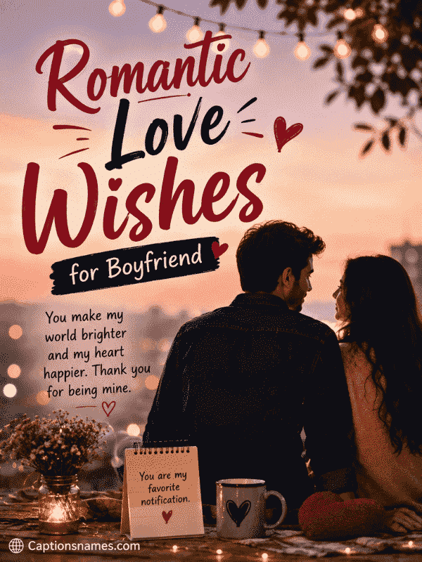 Romantic Love Wishes for Boyfriend