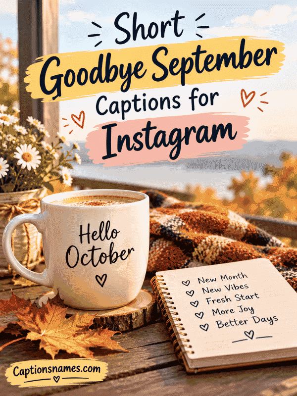 Short Goodbye September Captions for Instagram