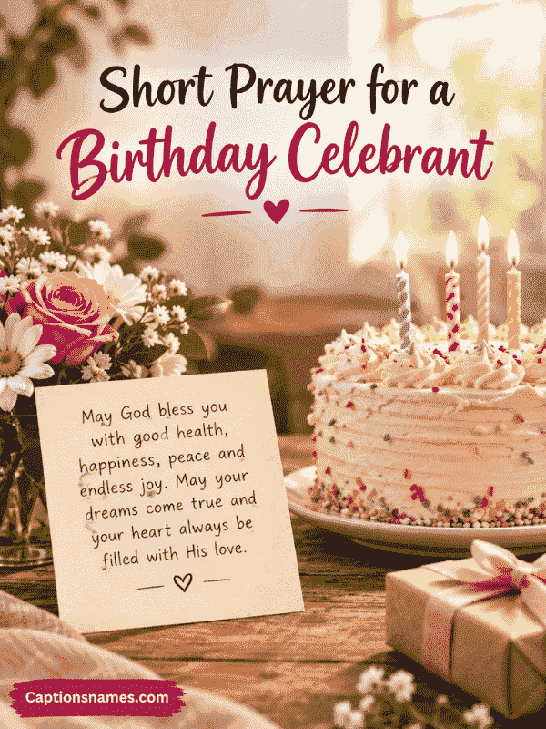 Short Prayer for a Birthday Celebrant