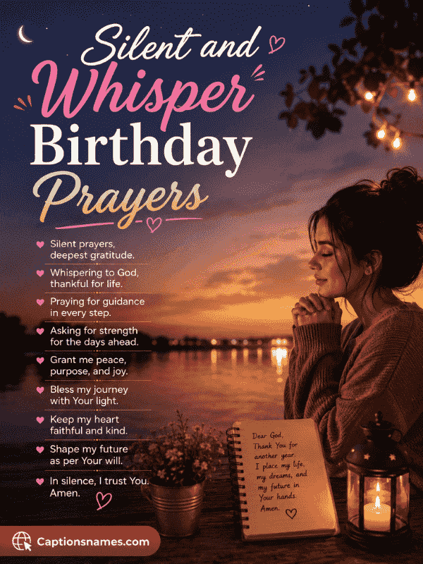 Silent and Whisper Birthday Prayers