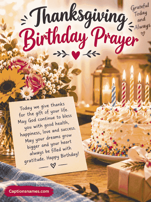 Thanksgiving Birthday Prayer