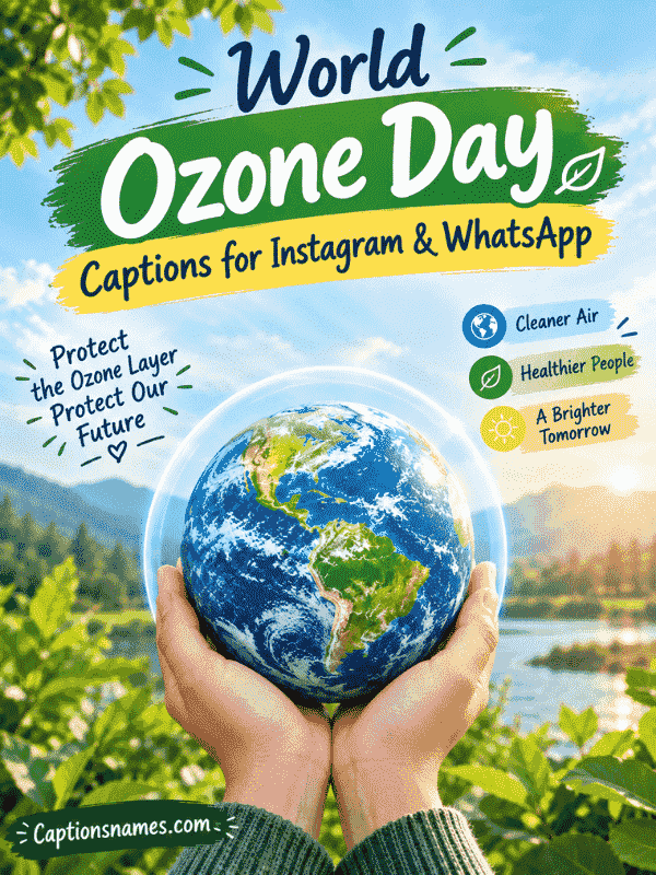 World Ozone Day Captions for Instagram & WhatsApp
