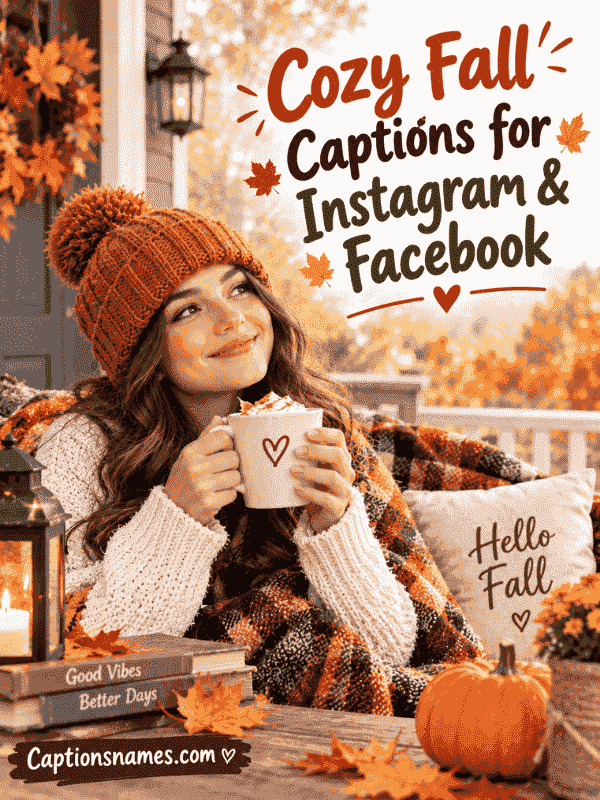 Cozy Fall Captions for Instagram & Facebook