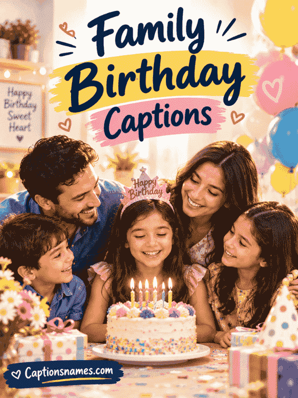 Family Birthday Captions