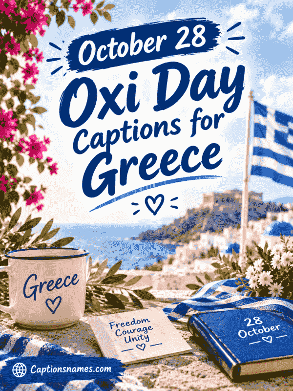 October 28 Oxi Day Captions for Greece