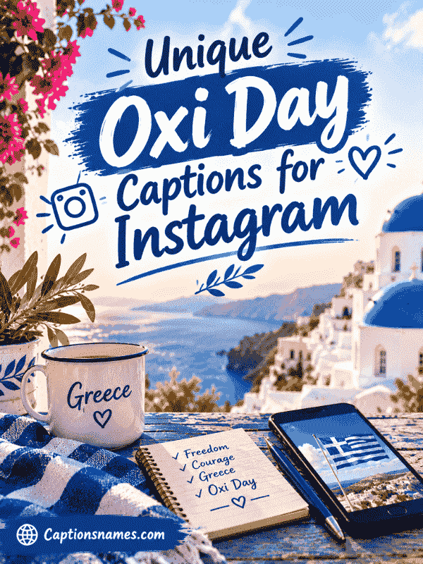 Unique Oxi Day Captions for Instagram