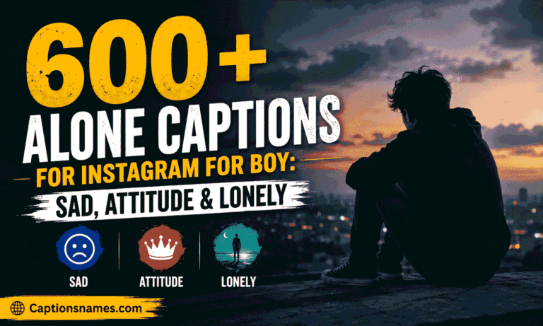 Alone Captions for Instagram for Boy