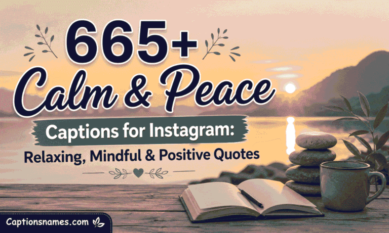 Calm & Peace Captions for Instagram
