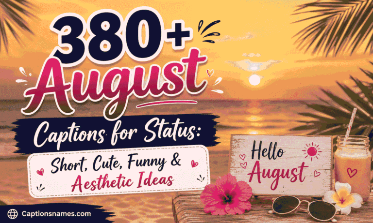 August Captions for Status
