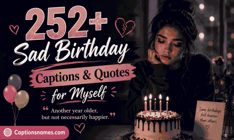 Sad Birthday Captions & Quotes for Myself