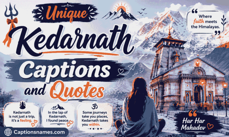 Unique Kedarnath Captions and Quotes