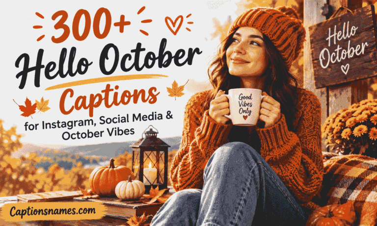 Hello October Captions for Instagram, Social Media